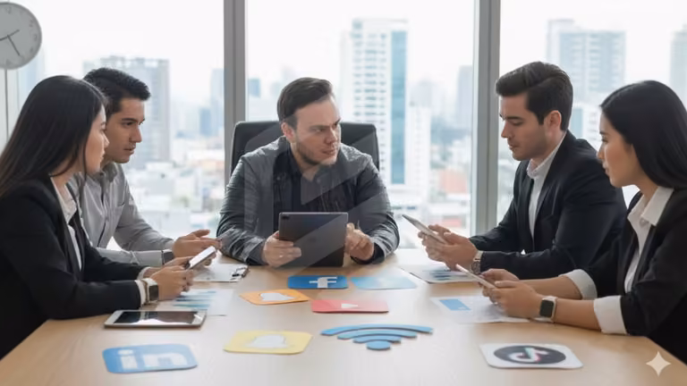 Cómo funciona un equipo de redes sociales empresarial